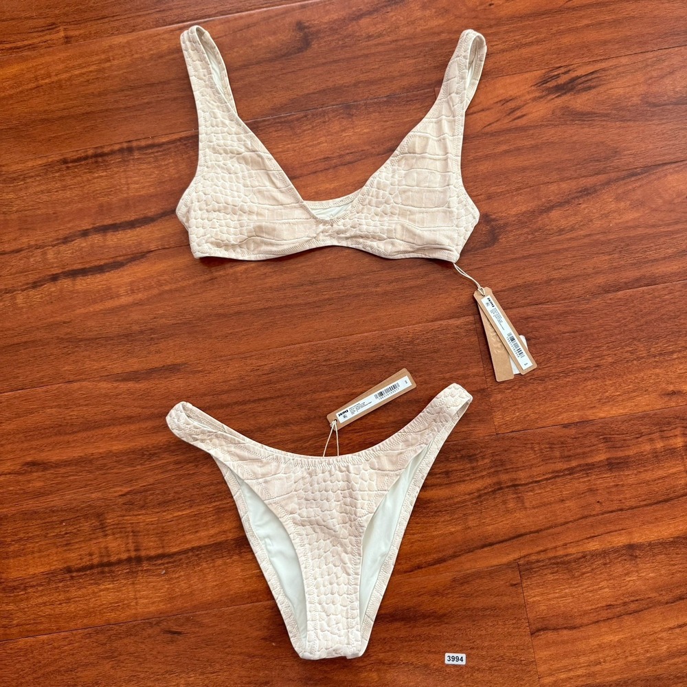Skims SOLD SWIM SET Bottom Egret Crocodile Print Sz SOLD